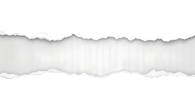 torn paper hole on transparent background