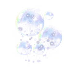 soap bubbles on white background Bubble Icon