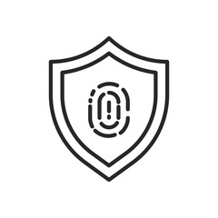 Security line icon elements. Contains secure payment, encryption, safety, insurance, data protection, detector, sensor, locked, password and cyber security icons. Solid icon collection.