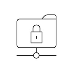 Security line icon elements. Contains secure payment, encryption, safety, insurance, data protection, detector, sensor, locked, password and cyber security icons. Solid icon collection.