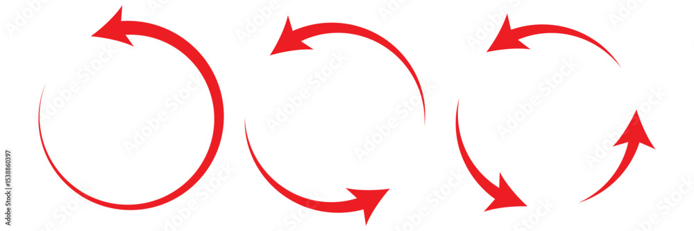 Poster circle arrow icon set. rotate arrow icon, refresh and reload icon vector illustration.