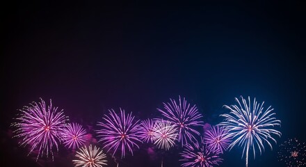 Fireworks celebration display in the night sky