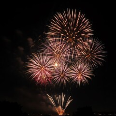 Fireworks illuminating the night sky celebration