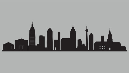 Obraz premium Cityscape Silhouette Illustration