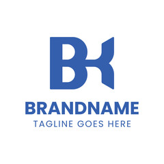 Letters BK Monogram Logo, suitable for any business with KB or BK initials