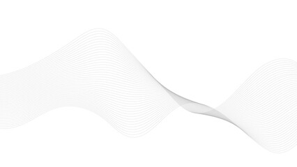 Thin wavy line abstract background. Wavy line horizontal divider outline minimalist background. Abstract black lines wave curve motion on white background. Vector Illustration.
