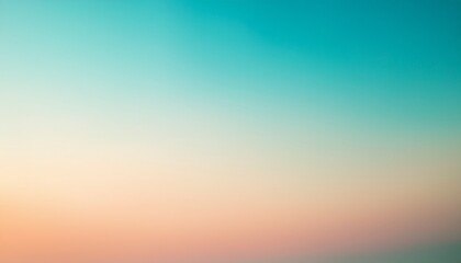 Naklejka premium pastel gradient background teal mint green peach and beige blurred color blend for des