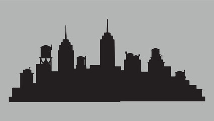 Fototapeta premium City Skyline Silhouette