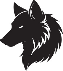 Wolf head silhouette 