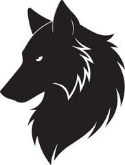 Wolf head silhouette 