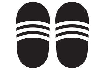 Slipper icon simple black and white illustration
