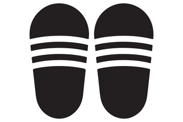 Slipper icon simple black and white illustration
