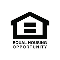 Equal Housing Opportunity Black Icon Vector.