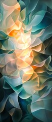Abstract blurred background with teal blue and yellow colors creating a dreamy effect.