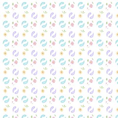 seamless pattern with flowers and butterflies