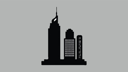 Obraz premium Cityscape Silhouette Illustration