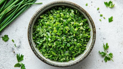 Freshly chopped chives in a bowl (1)