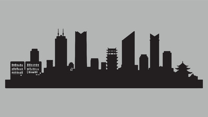 Fototapeta premium City Skyline Silhouette