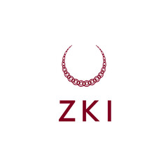 ZKI Creative Unique Modern Letter Logo Design. Stylized logo featuring a unique letter design, presenting abstract minimalist aesthetics and modern appeal