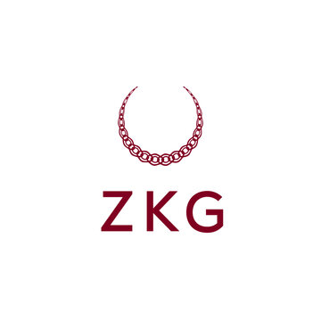 ZKG Creative Unique Modern Letter Logo Design. Stylized logo featuring a unique letter design, presenting abstract minimalist aesthetics and modern appeal