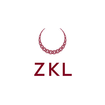 ZKL Creative Unique Modern Letter Logo Design. Stylized logo featuring a unique letter design, presenting abstract minimalist aesthetics and modern appeal