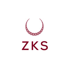 ZKS Creative Unique Modern Letter Logo Design. Stylized logo featuring a unique letter design, presenting abstract minimalist aesthetics and modern appeal