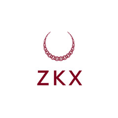 ZKX Creative Unique Modern Letter Logo Design. Stylized logo featuring a unique letter design, presenting abstract minimalist aesthetics and modern appeal