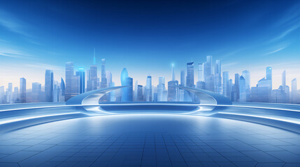 Urban Skyline Reflection