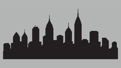 Fototapeta premium Cityscape Silhouette Illustration