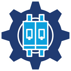 Switch Flat Blue Icon
