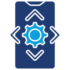 Augmented Reality Flat Blue Icon