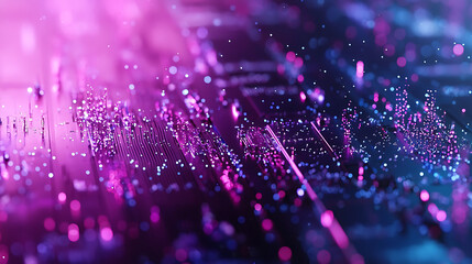 A purple and blue background with a lot of sparkles