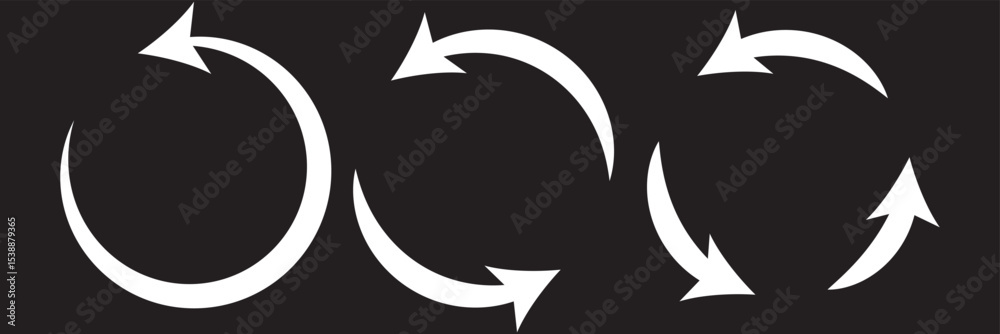 Poster circle arrow icon. rotate arrow icon. refresh vector icon. restart or reload vector symbol. update r