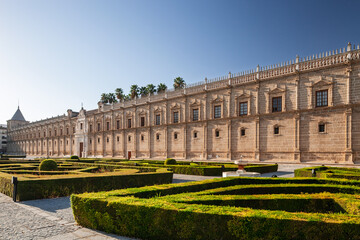 Fototapeta premium Main facade of former Hospital de las Cinco Llagas in Seville