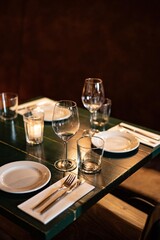 Elegant restaurant table setting