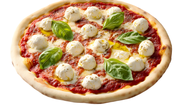 Creamy Burrata Pizza: A Delicious Italian Delight meal menu food tasty lunch italy basil  