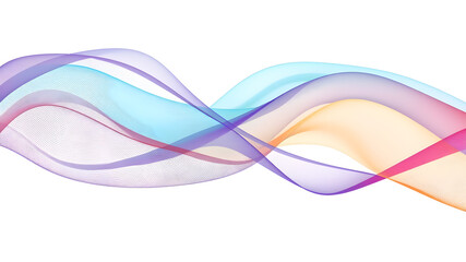 Naklejka premium Abstract Pastel Wave Design Light Blue Purple Pink Orange Swirls Flowing Lines Seamless Pattern Background Texture