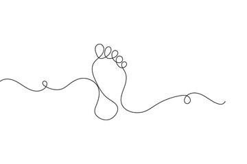Obraz premium Minimalist foot sole outline drawing 