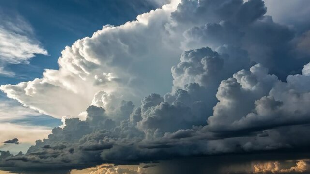 Clouds Dramatic Storm, Moody Sky Landscape, 4K HD Video Footage Download, Ominous Weather Scene, Atmospheric Natural Beauty with Scenic Dramatic Lighting
