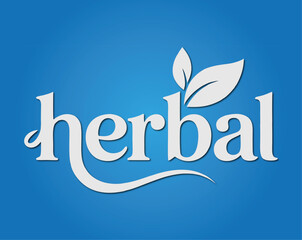 Modern Herbal Logo Design with Leaves