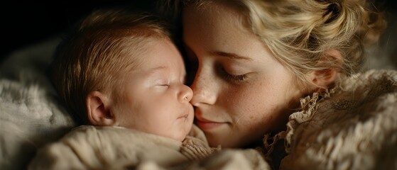 A woman is holding a baby