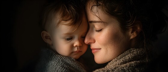 A woman is holding a baby