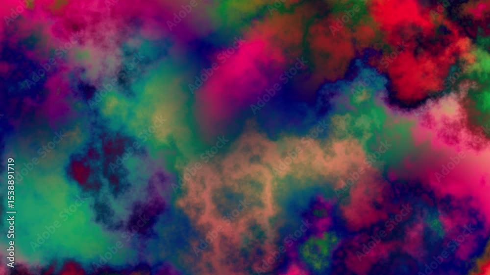 Aufkleber Nebula Passing Clouds Loop. This Clip is abstract galaxy with nebula clouds in a seamless loop. Dark abstract fog background