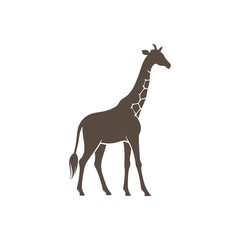 Fototapeta premium Elegant Giraffe Silhouette A Majestic African Animal Illustration