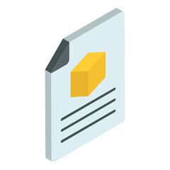 3D Printer FBX File isometric Concept, Color Icon Vector Design, additive manufacturing stock illustration,