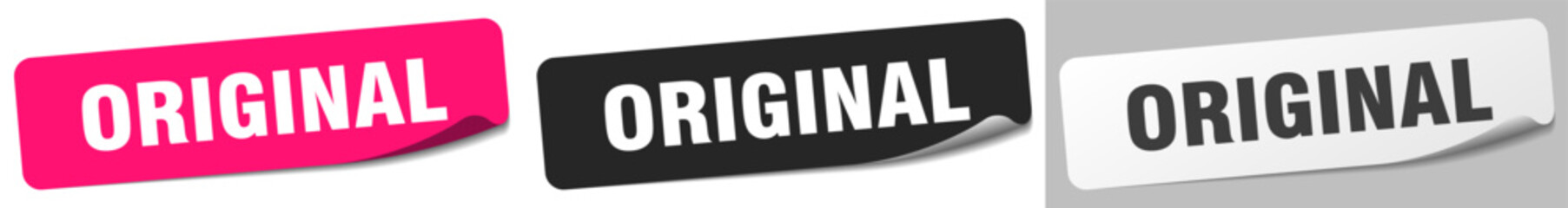 original sticker. original sticker set on white background