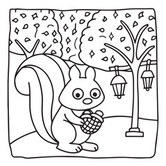 Little Cuddles – Bold and Easy Coloring Pages | Fun & Adorable Designs | Line art vector illustration | Cute and Comfy Coloring Page | Little Cuddles Animal coloring page