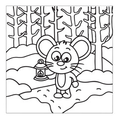 Little Cuddles – Bold and Easy Coloring Pages | Fun & Adorable Designs | Line art vector illustration | Cute and Comfy Coloring Page | Little Cuddles Animal coloring page