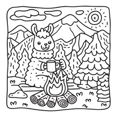Little Cuddles – Bold and Easy Coloring Pages | Fun & Adorable Designs | Line art vector illustration | Cute and Comfy Coloring Page | Little Cuddles Animal coloring page