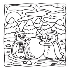 Little Cuddles – Bold and Easy Coloring Pages | Fun & Adorable Designs | Line art vector illustration | Cute and Comfy Coloring Page | Little Cuddles Animal coloring page